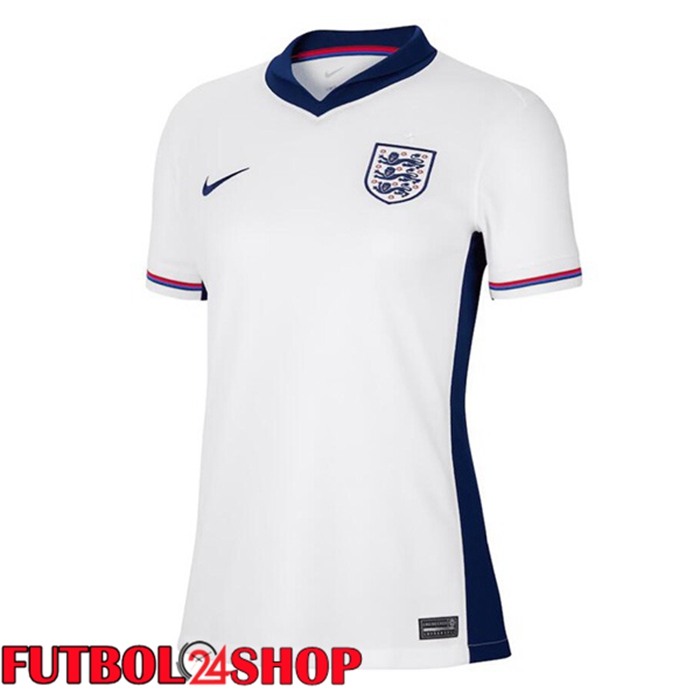 Camiseta Futbol Inglaterra Mujer Primera Azul Blanco 2024/2025