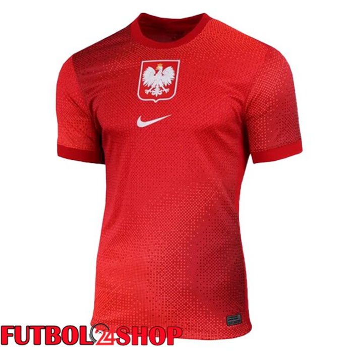 Camiseta Futbol Polonia Segunda Rojo 2024/2025