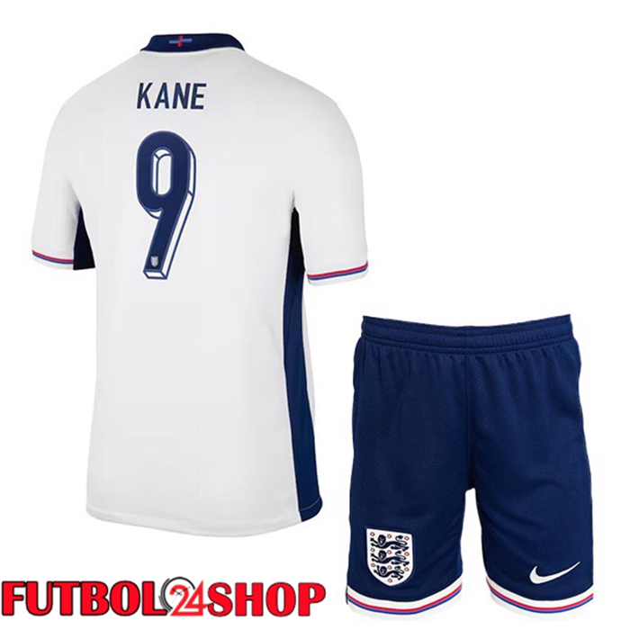 Camiseta Futbol Inglaterra (Kane 9) Ninos Primera Azul Blanco 2024/2025