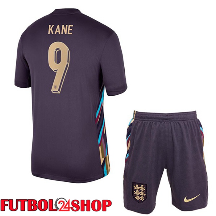 Camiseta Futbol Inglaterra (Kane 9) Ninos Segunda Púrpura 2024/2025