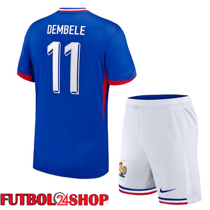 Camiseta Futbol Francia (DEMBELE 11) Ninos Primera Azul 2024/2025