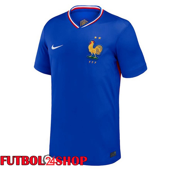 Camiseta Nacional Francia Primera Azul UEFA Euro 2024