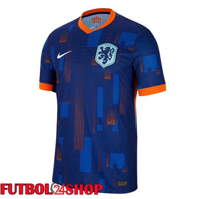 Camiseta Nacional Países Bajos Segunda Azul Real UEFA Euro 2024