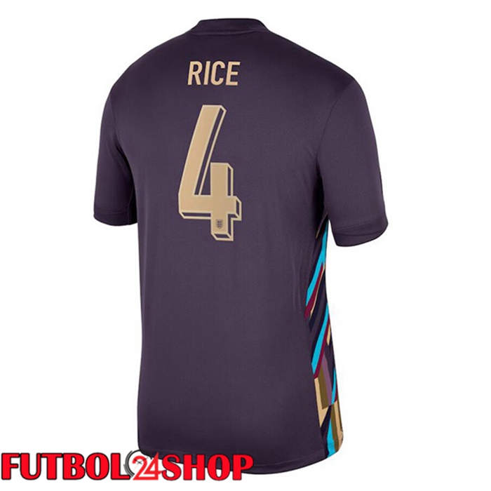 Camiseta Nacional Inglaterra (Rice 4) Segunda Púrpura UEFA Euro 2024