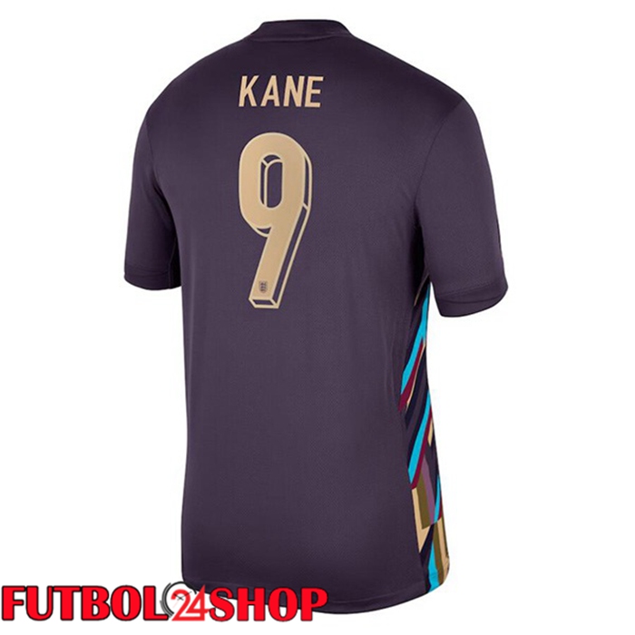 Camiseta Nacional Inglaterra (Kane 9) Segunda Púrpura UEFA Euro 2024