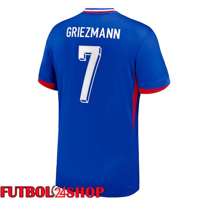 Camiseta Nacional Francia (GRIEZMANN 7) Primera Azul UEFA Euro 2024