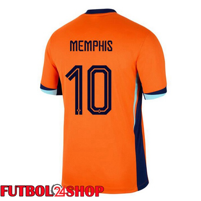 Camiseta Nacional Países Bajos (MEMPHIS 10) Primera Naranja UEFA Euro 2024