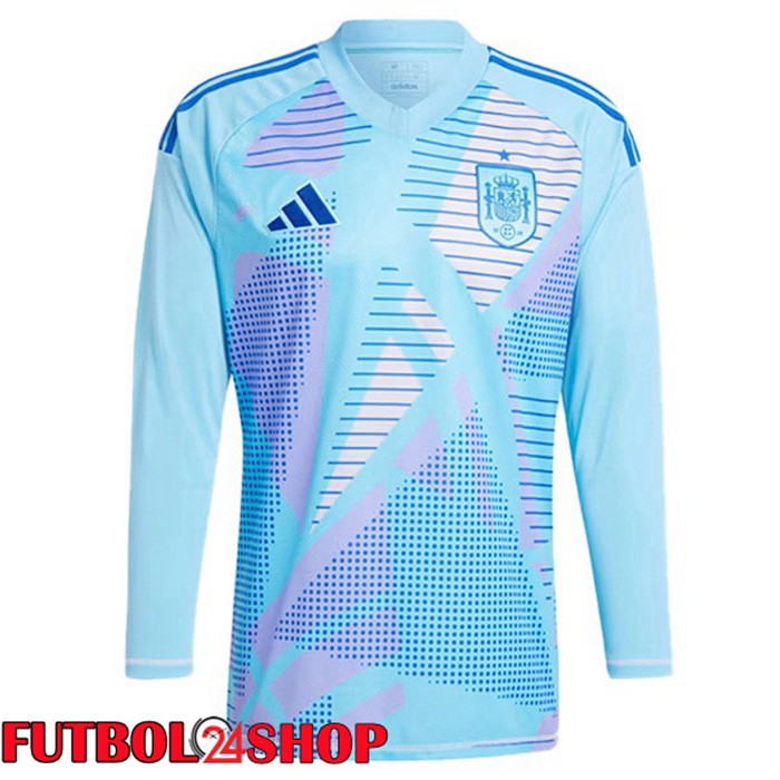 Camisetas De Futbol España Portero Manga Larga Azul 2024/2025