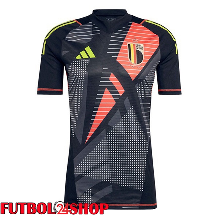 Camisetas De Futbol Bélgica Portero Negro UEFA Euro 2024