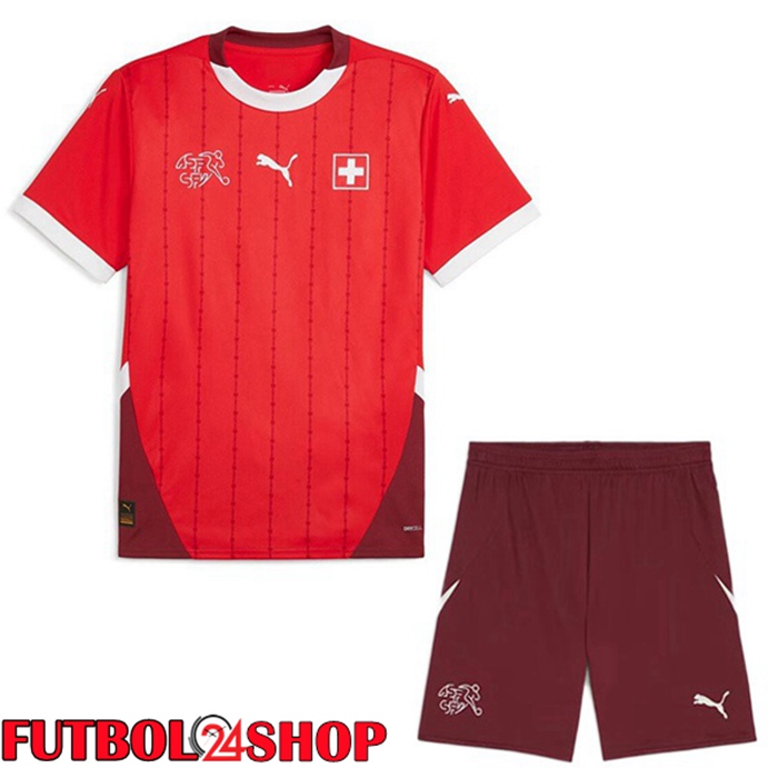 Camisetas De Futbol Suiza Ninos Primera Rojo 2024/2025