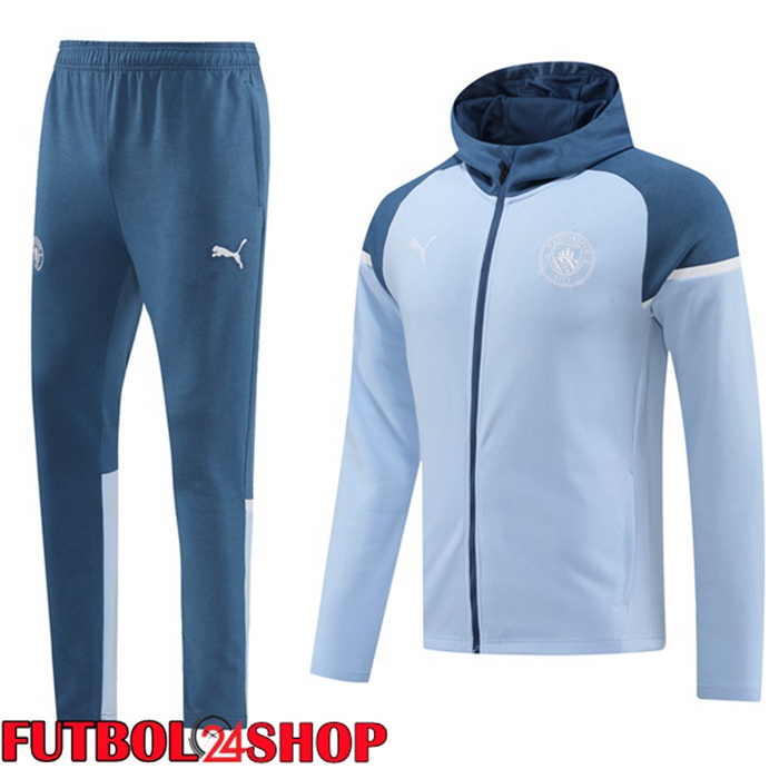 Chandal Futbol - Sudadera Con Capucha Manchester City Azul 2024/2025
