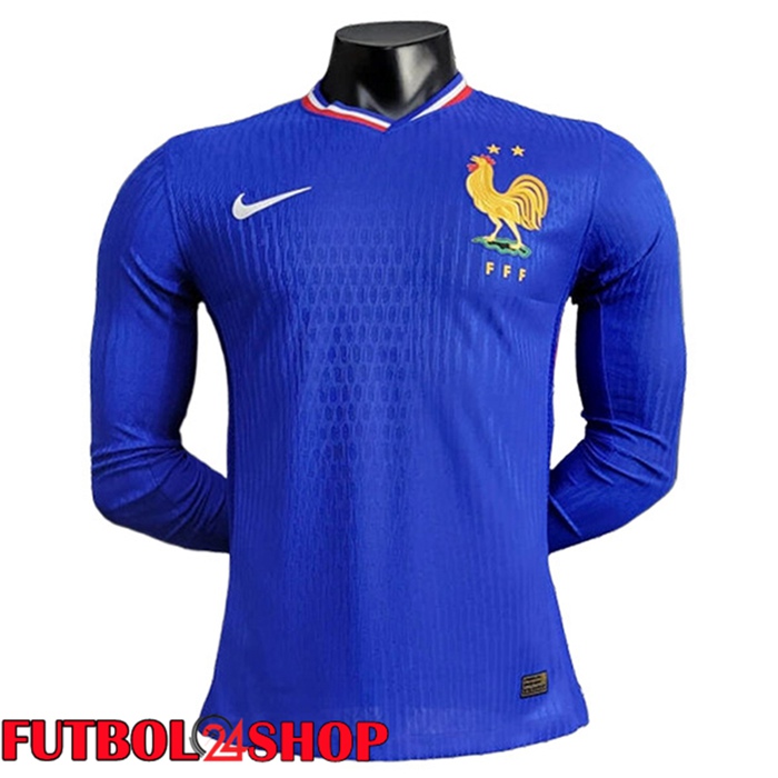 Camisetas De Futbol Francia Manga Larga Primera UEFA Euro 2024