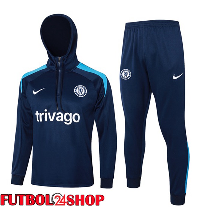 Chandal Futbol - Sudadera Con Capucha FC Chelsea Azul Real 2024/2025