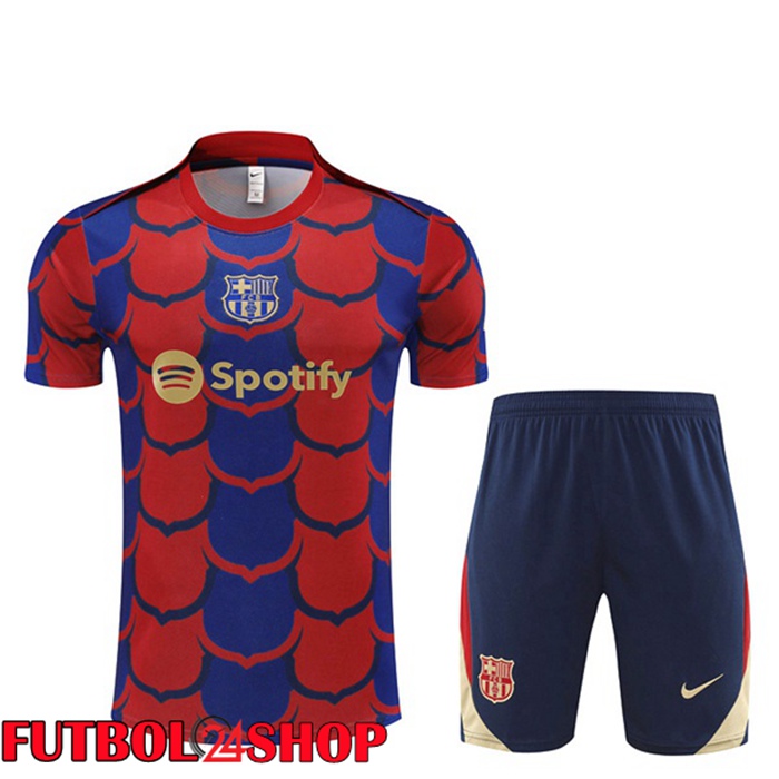 Camiseta Entrenamiento FC Barcelona + Cortos Rojo Azul 2024/2025