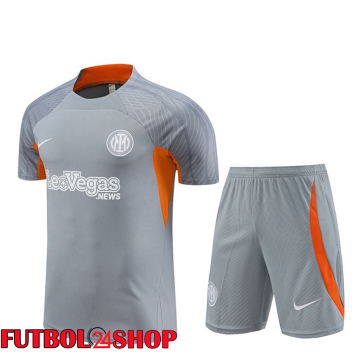 Camiseta Entrenamiento Inter Milan + Cortos Gris 2024/2025