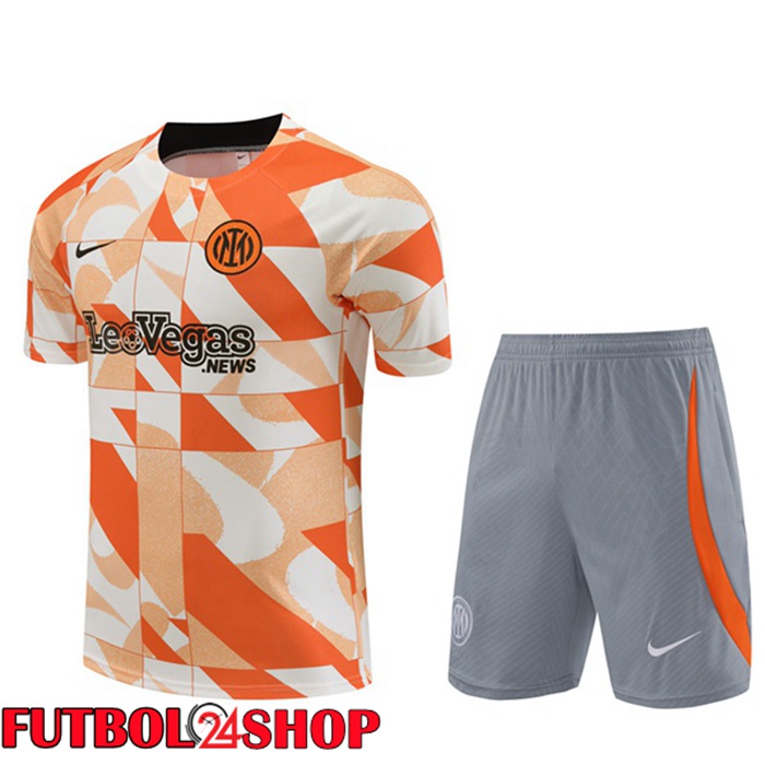 Camiseta Entrenamiento Inter Milan + Cortos Naranja 2024/2025