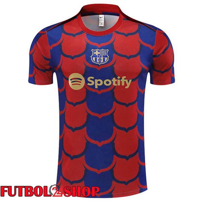 Camiseta Entrenamiento FC Barcelona Rojo Azul 2024/2025