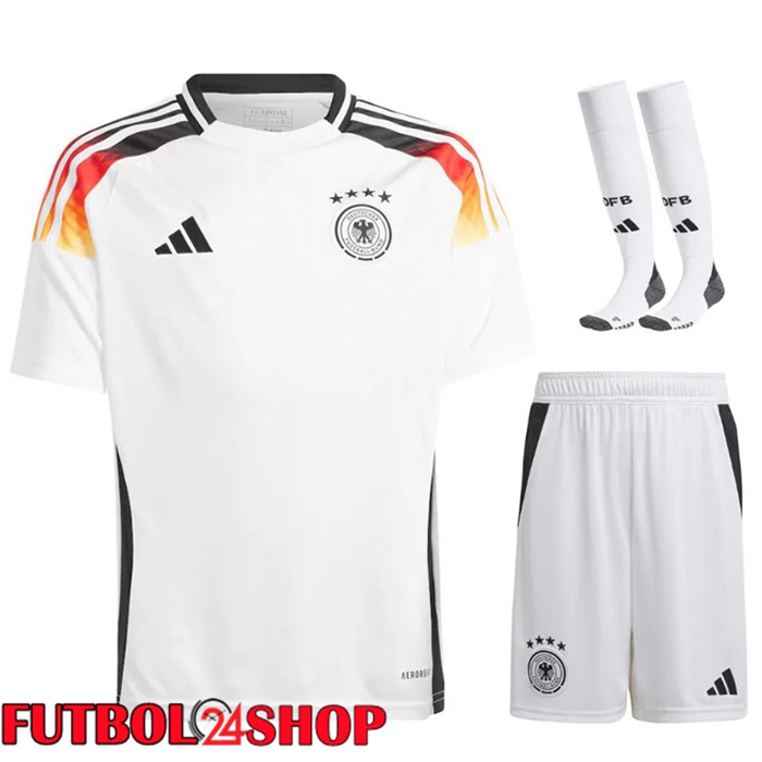 Camiseta Nacional Alemania Primera (Cortos + Calcetines) UEFA Euro 2024