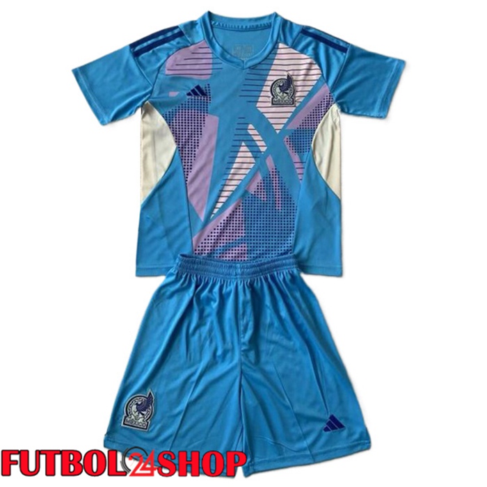 Camisetas De Futbol México Ninos Portero Azul 2024/2025