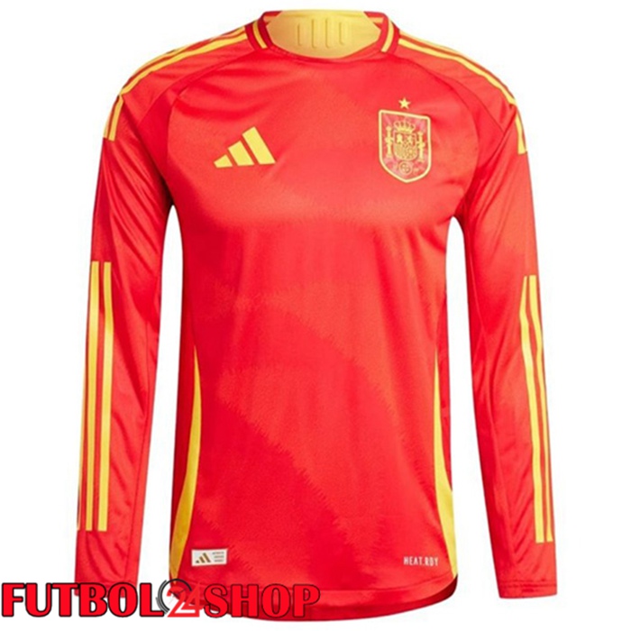 Camiseta Nacional España Primera Manga Larga UEFA Euro 2024