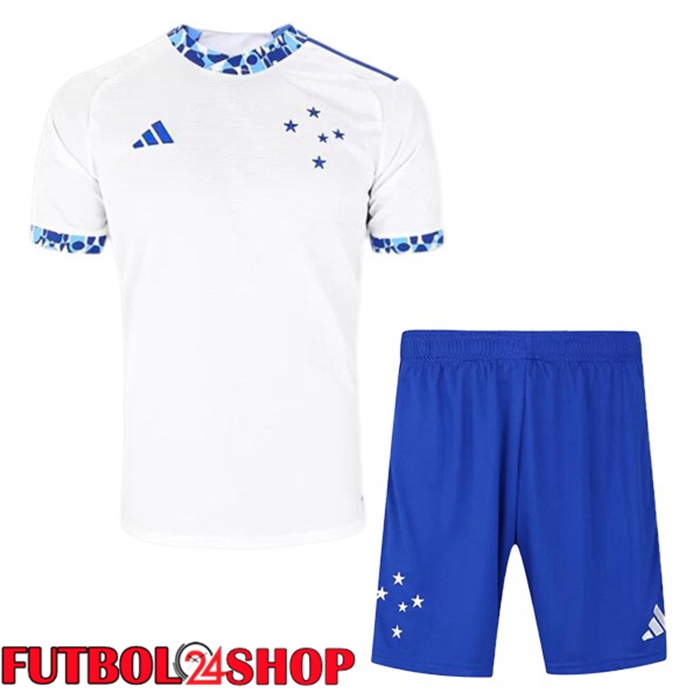 Camisetas De Futbol Cruzeiro EC Ninos Segunda Blanco 2024/2025
