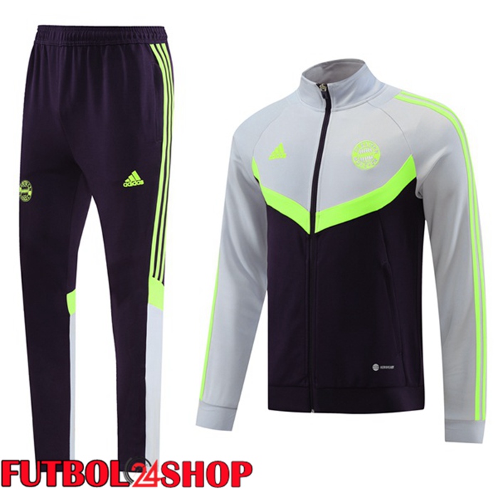 Chandal Equipos De Futbol - Chaqueta Bayern Munich Gris Negro 2024/2025
