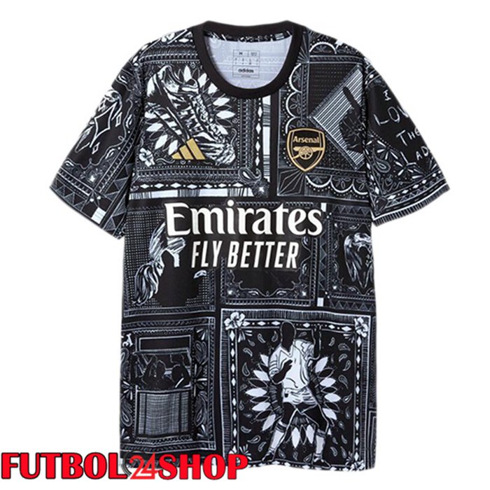 Camiseta Entrenamiento Arsenal Negro 2024/2025