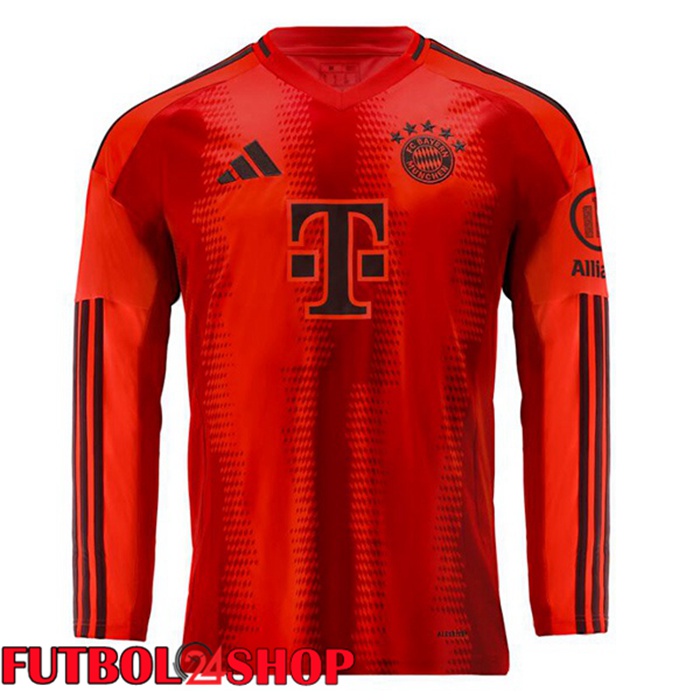 Camisetas De Futbol Bayern Munich Primera Manga Larga Rojo 2024/2025