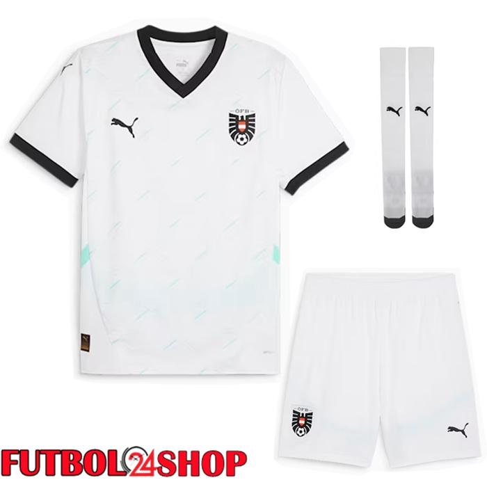 Camisetas Futbol Austria Segunda (Cortos + Calcetines) 2024/2025