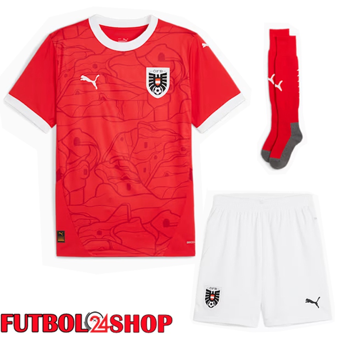 Camisetas Futbol Austria Primera (Cortos + Calcetines) 2024/2025
