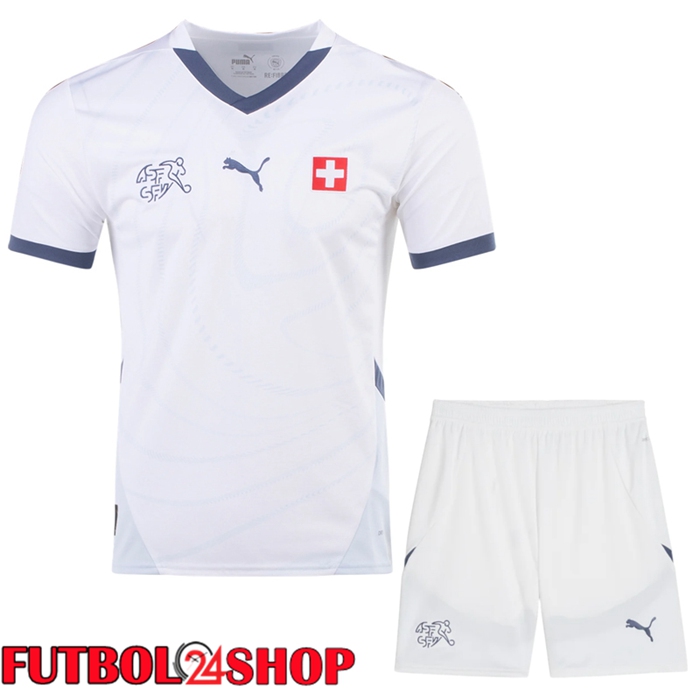 Camisetas Futbol Suiza Segunda + Cortos 2024/2025