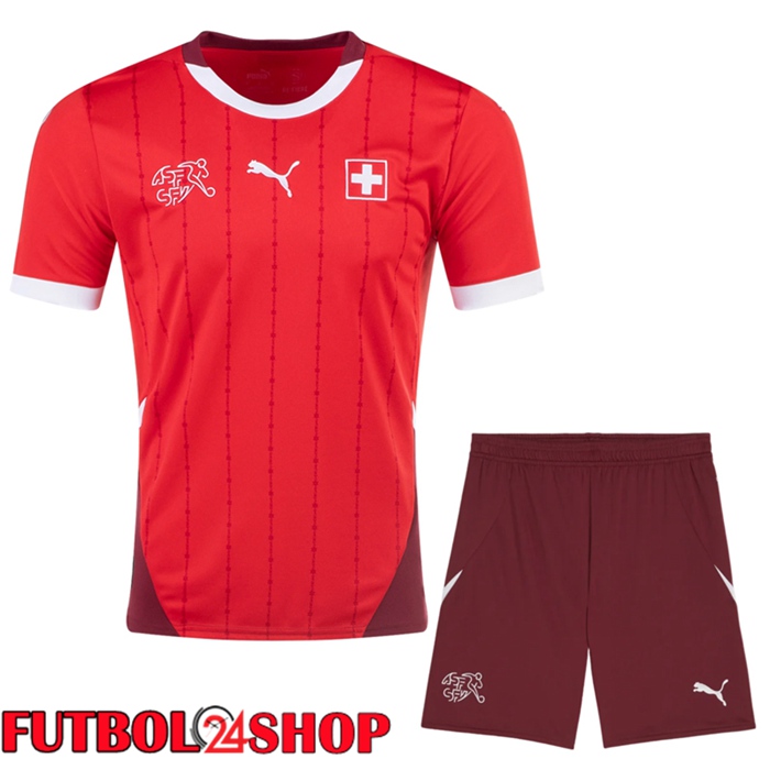 Camisetas Futbol Suiza Primera + Cortos 2024/2025