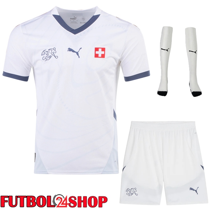 Camisetas Futbol Suiza Segunda (Cortos + Calcetines) 2024/2025