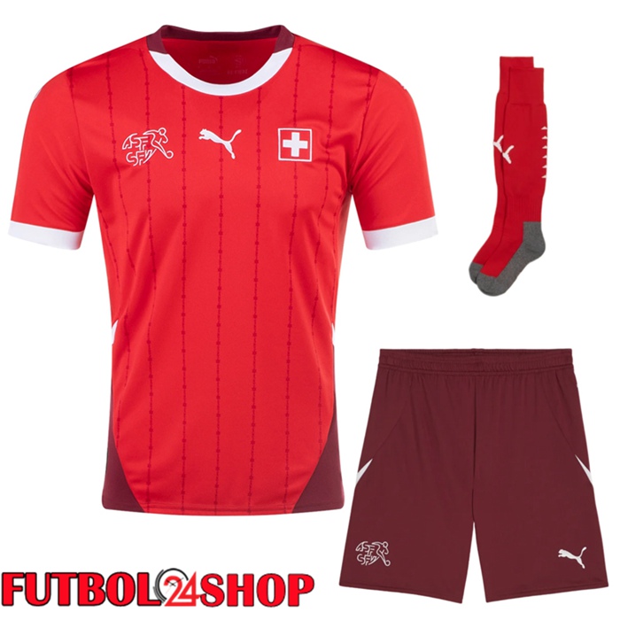 Camisetas Futbol Suiza Primera (Cortos + Calcetines) 2024/2025