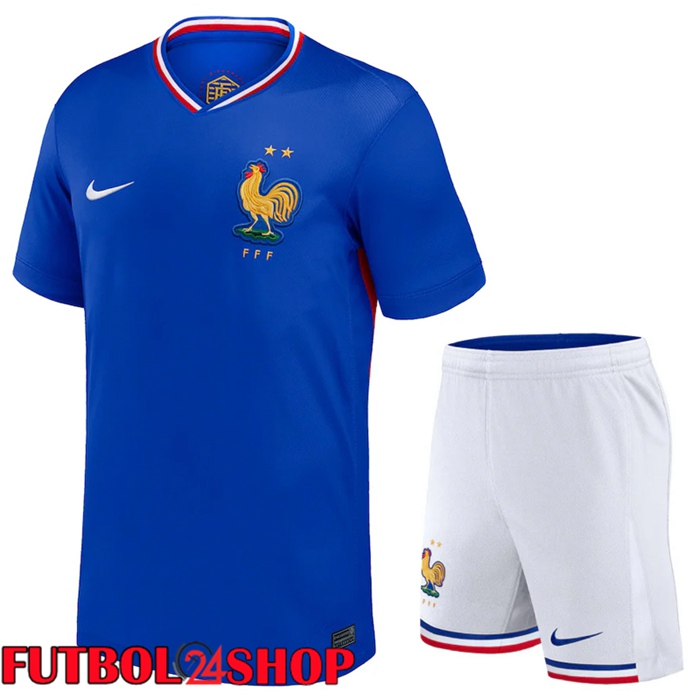 Camiseta Nacional Francia Primera + Cortos UEFA Euro 2024