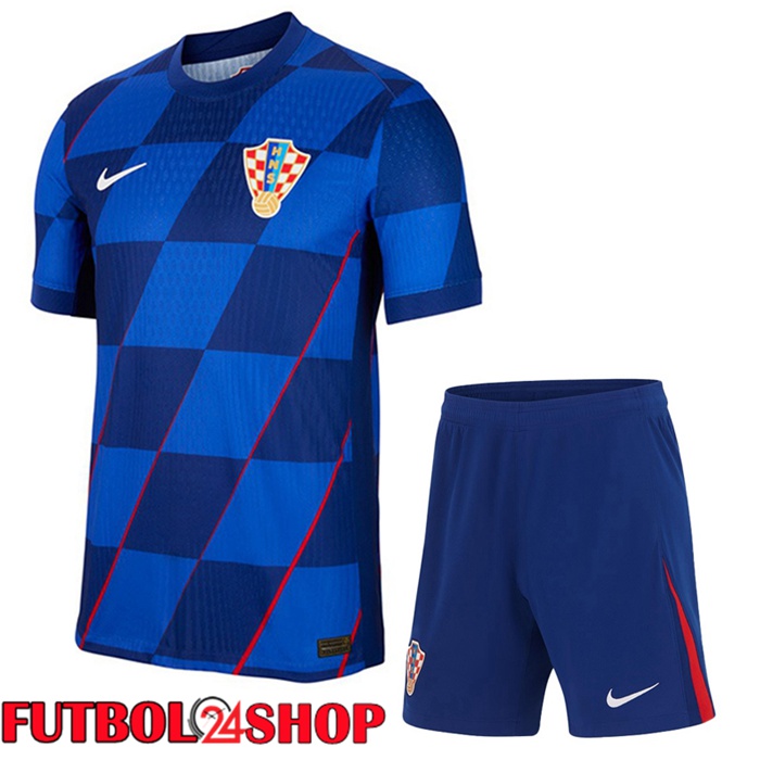 Camiseta Nacional Croacia Segunda + Cortos UEFA Euro 2024