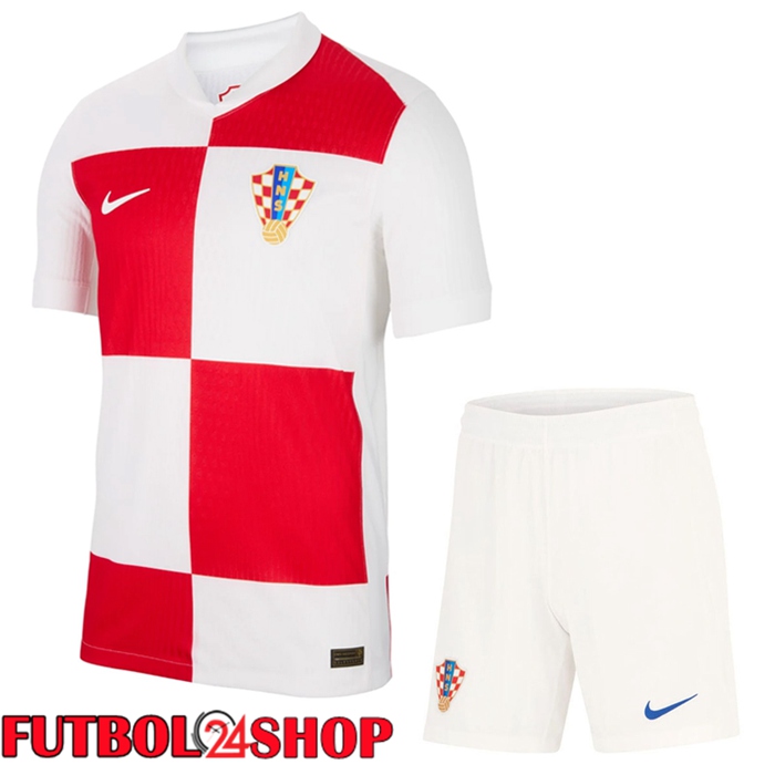 Camiseta Nacional Croacia Primera + Cortos UEFA Euro 2024