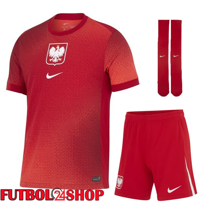 Camisetas Futbol Polonia Segunda (Cortos + Calcetines) 2024/2025