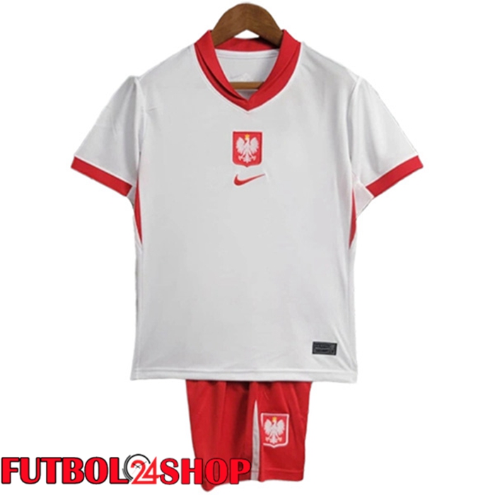 Nueva Camisetas De Futbol Polonia Ninos Primera 2024/2025