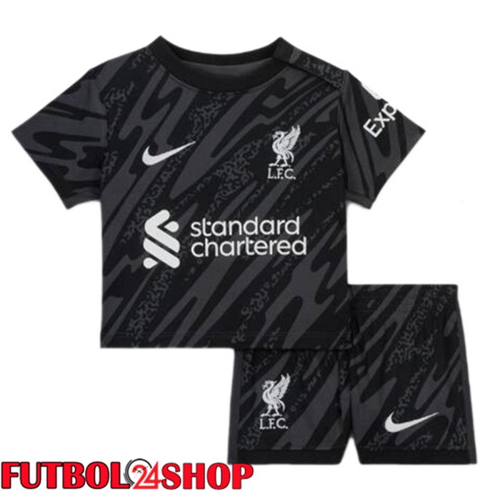 Camisetas De Futbol FC Liverpool Ninos Portero Negro 2024/2025