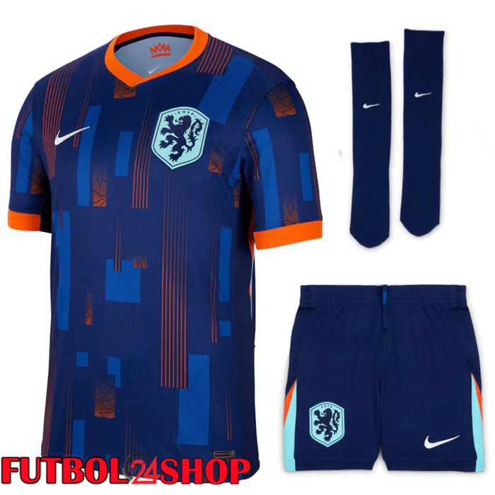 Camiseta Nacional Países Bajos Primera (Cortos + Calcetines) UEFA Euro 2024