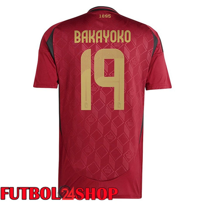 Camiseta Nacional Bélgica (BAKAYOKO 19) Primera UEFA Euro 2024