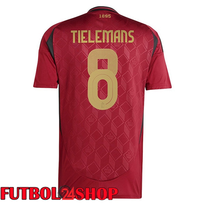 Camiseta Nacional Bélgica (TIELEMANS 8) Primera UEFA Euro 2024