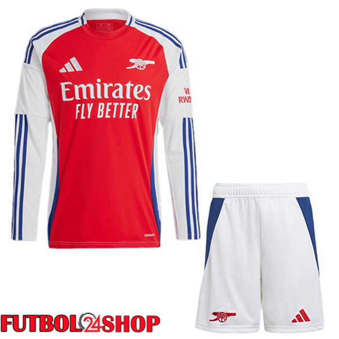 Camisetas De Futbol Arsenal Ninos Primera Manga Larga Rojo Blanco 2024/2025