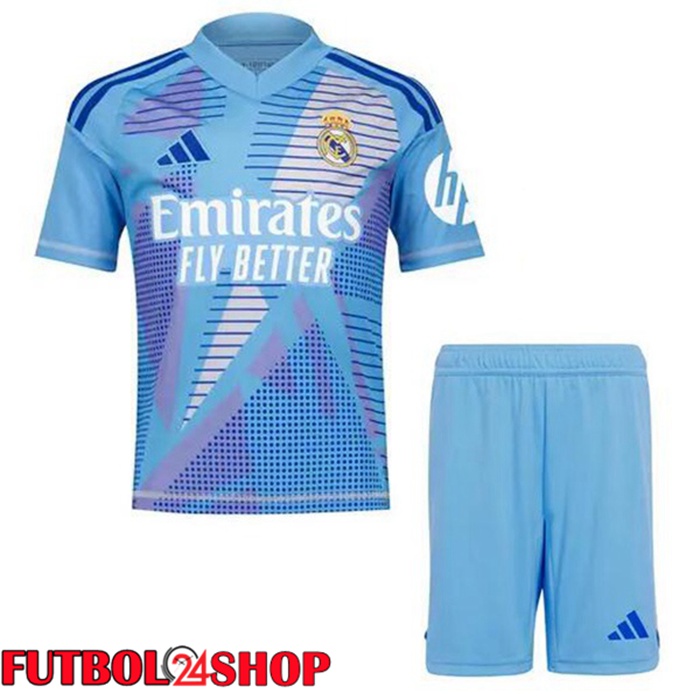 Camisetas De Futbol Real Madrid Ninos Portero Azul 2024/2025
