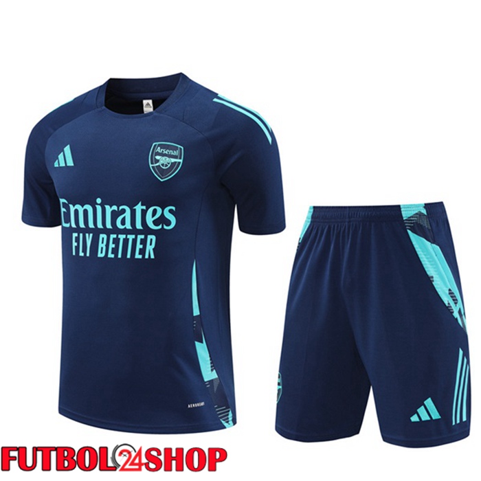 Camiseta Entrenamiento Arsenal + Cortos Azul Real 2024/2025