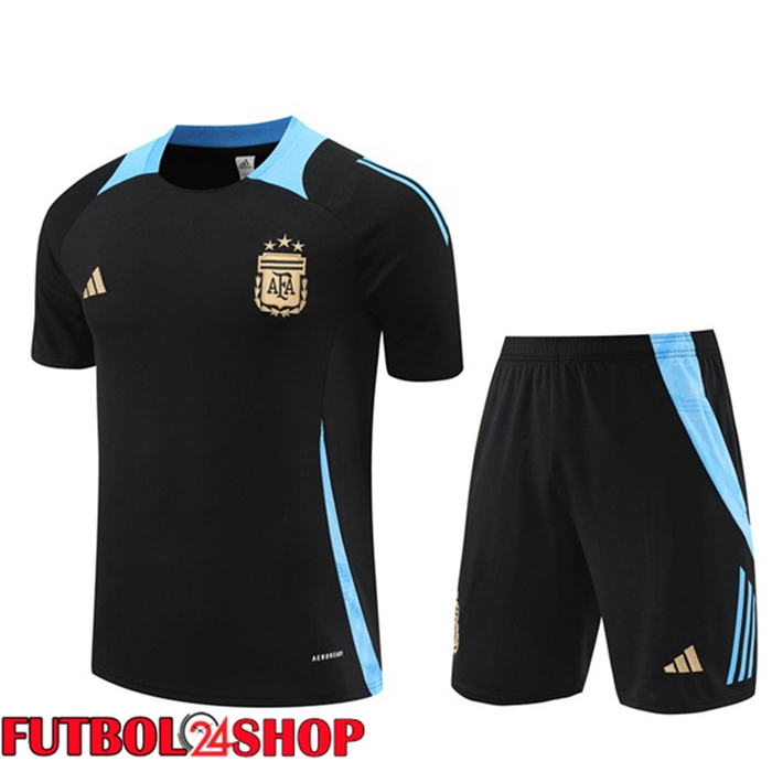 Camiseta Entrenamiento Argentina + Cortos Negro 2024/2025