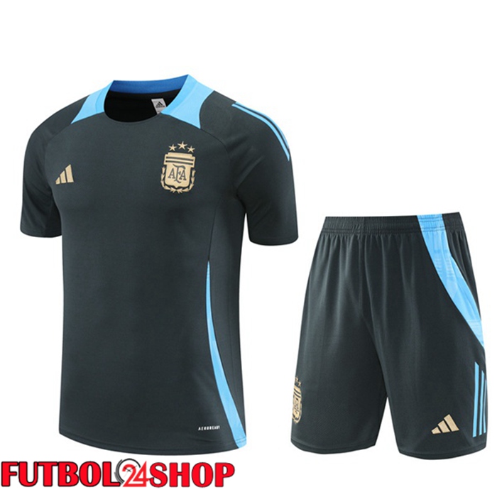 Camiseta Entrenamiento Argentina + Cortos Gris 2024/2025