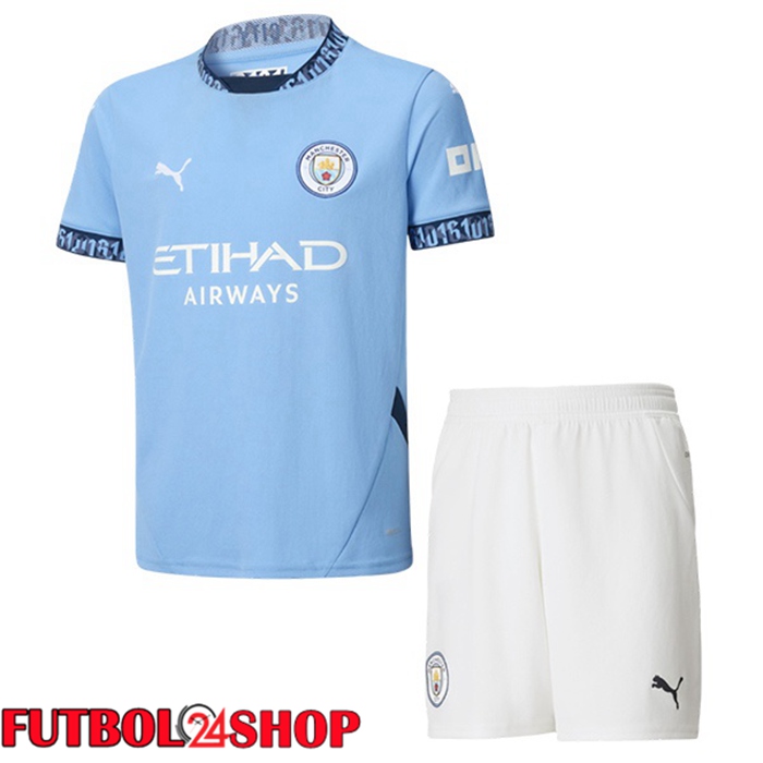 Camisetas De Futbol Manchester City Ninos Primera Azul 2024/2025