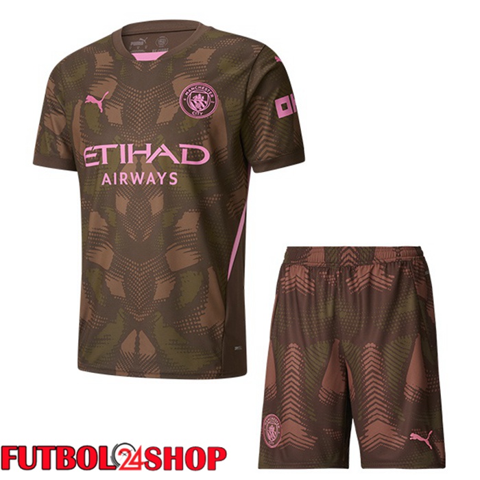 Camisetas De Futbol Manchester City Ninos Portero Marrón 2024/2025